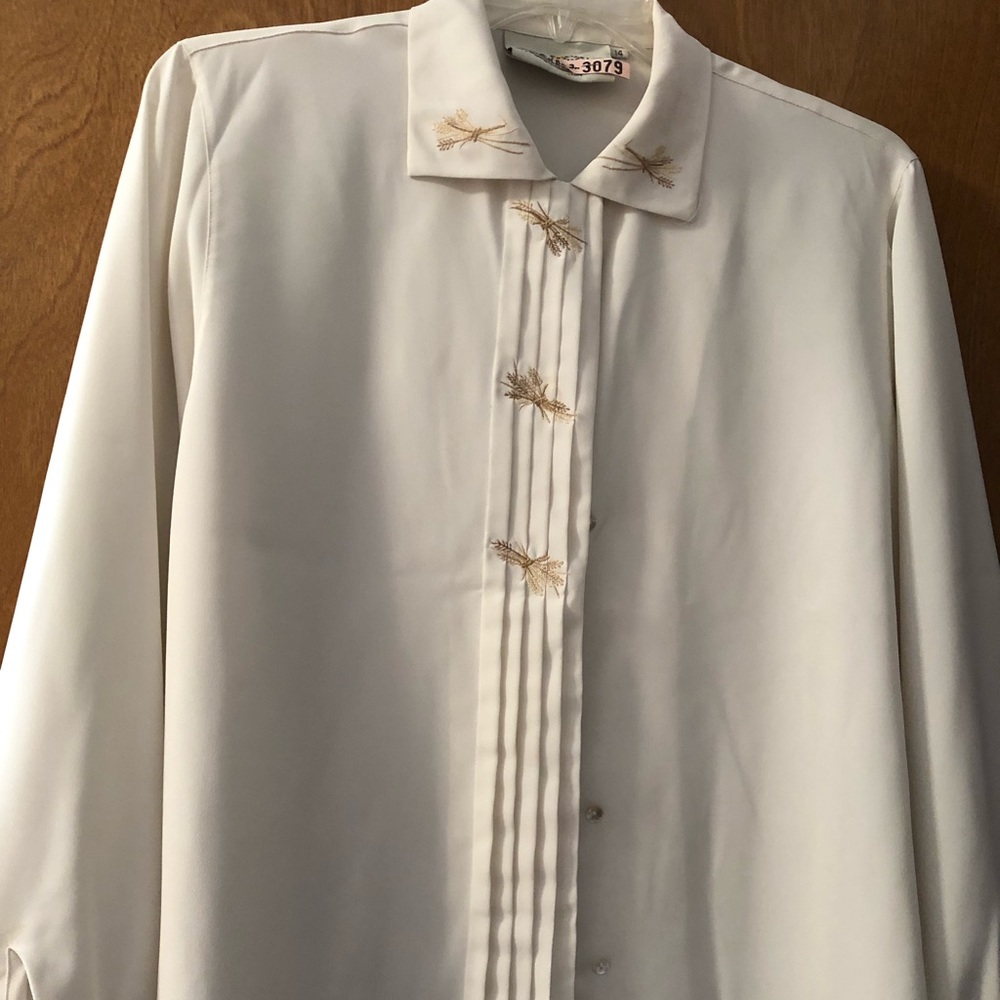 Susan Bristol long sleeve silk blouse